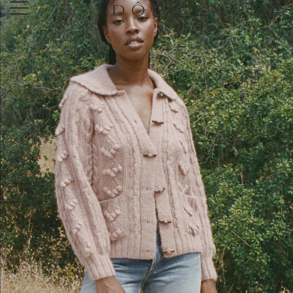 🎀 VGUC Dôen Doen Rive Cardigan Sweater Clay XL